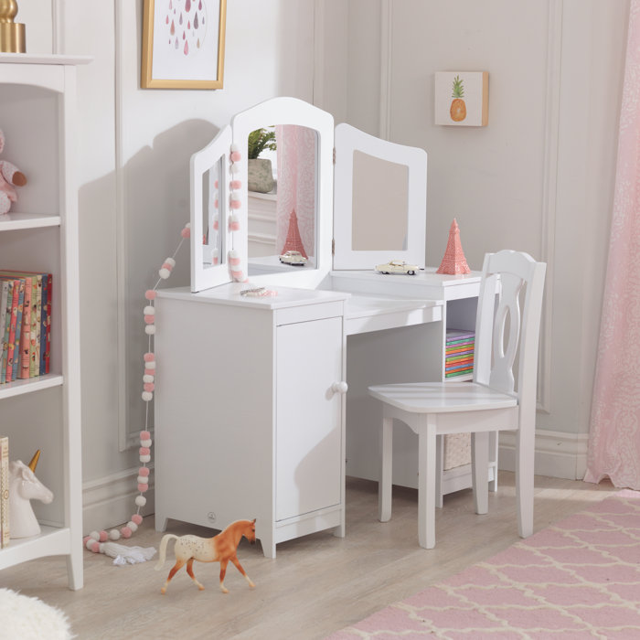 KidKraft Deluxe Kids Vanity Set with Mirror & Reviews Wayfair
